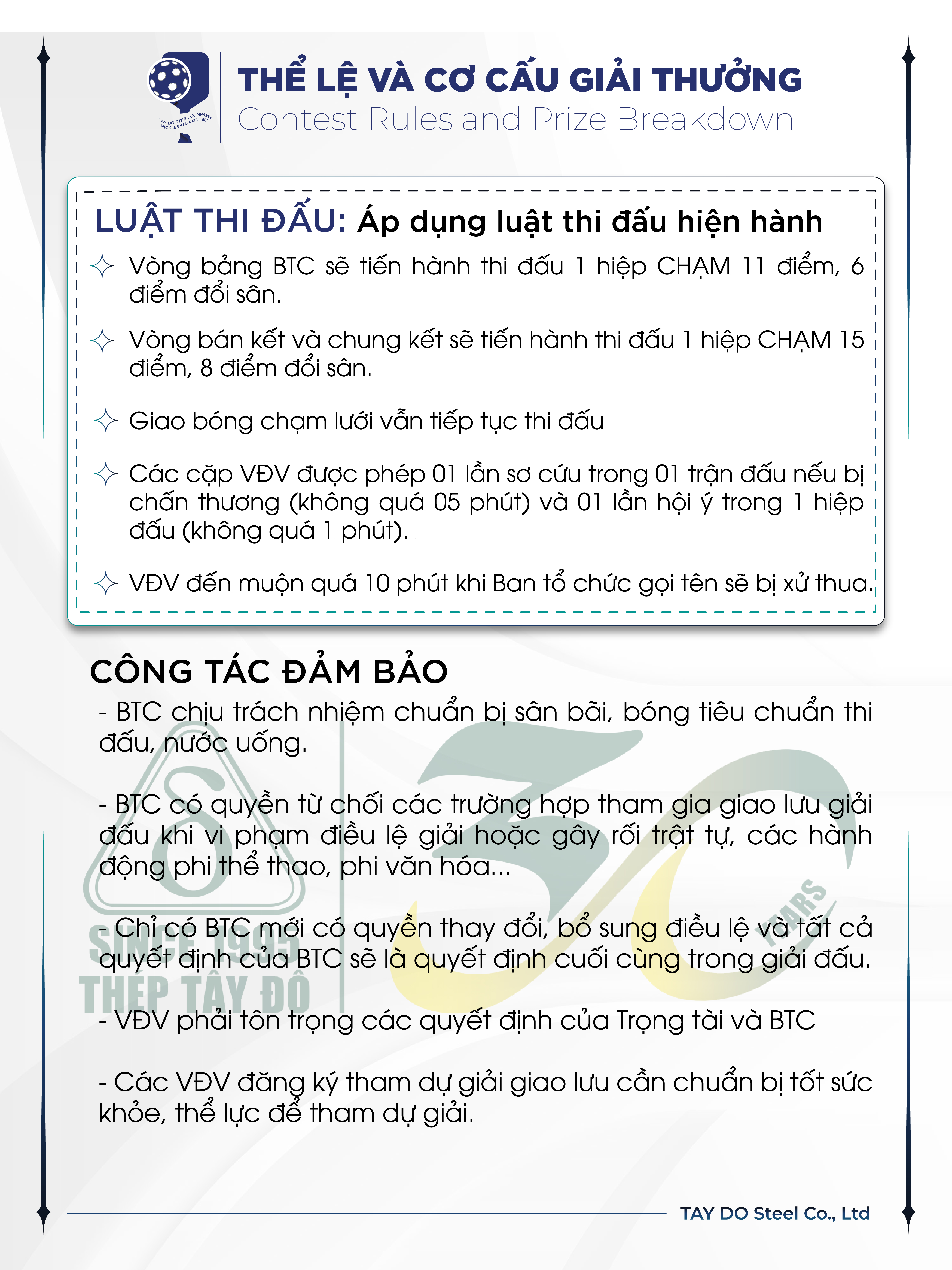 Thời gian, địa điểm & giải thưởng - Trang 4